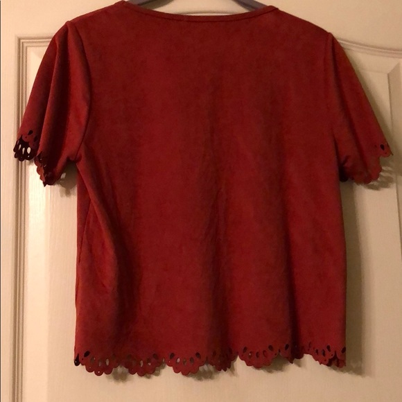 Suede Rust Orange/Red shirt - Picture 3 of 3